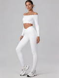 ORVELLA Sculpt Off-Shoulder Scallop Top