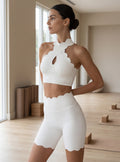 Scallop Halter Top